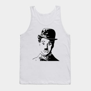 Charlie Chaplin Stencil Artwork Tank Top